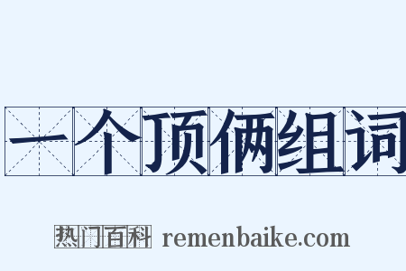 一个顶俩组词是什么意思的图片